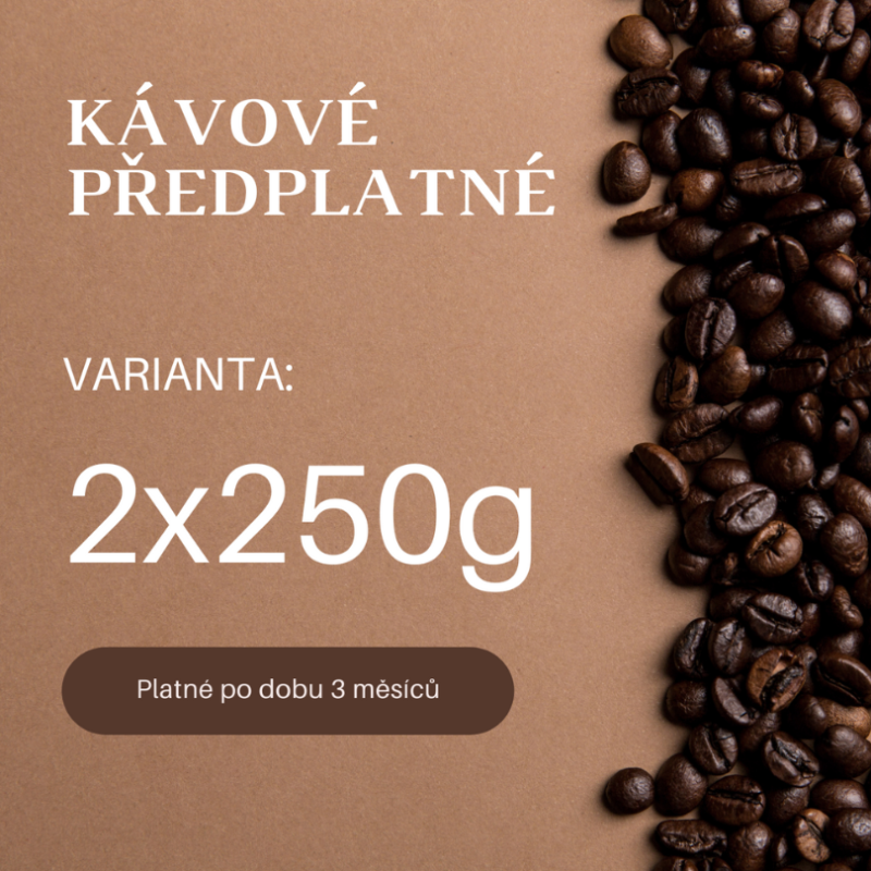 Kávové předplatné MIX 2x250g na 3 měsíce