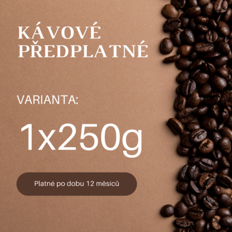 Kávové předplatné MIX 1x250g na 12 měsíců